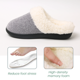 WALL QMER Warm Knit House Slippers for Women, Women's Fuzzy Memory Foam Slippers, Fluffy Winter House Shoes Indoor and Outdoor