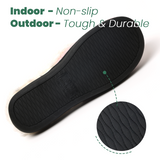 WALL QMER Warm Knit House Slippers for Women, Women's Fuzzy Memory Foam Slippers, Fluffy Winter House Shoes Indoor and Outdoor