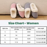 WALL QMER Warm Knit House Slippers for Women, Women's Fuzzy Memory Foam Slippers, Fluffy Winter House Shoes Indoor and Outdoor