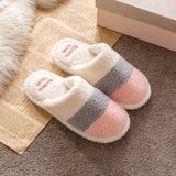 Women Slippers Retro Soft Fluffy Curly Warm Home Slippers Men Plush Slippers Non-Slip Indoor and Outdoor, SP03