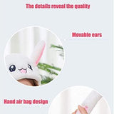 Funny Plush Bunny Hat Ear Moving/Jumping Rabbit Hat Cute Unisex Animal Ear Flap Hat with Paws for Women Girls
