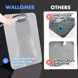 WALL QMER Bath Stone Mat, 23.5" x 15.5" Fast Drying Absorbent Natural Diatomaceous Earth Mat, Anti-Slip Floor Shower Mats for Bathroom, Kitchen