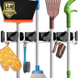 Broom Holder, Wall Mount Metal Pantry Storage