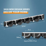Broom Holder, Wall Mount Metal Pantry Storage