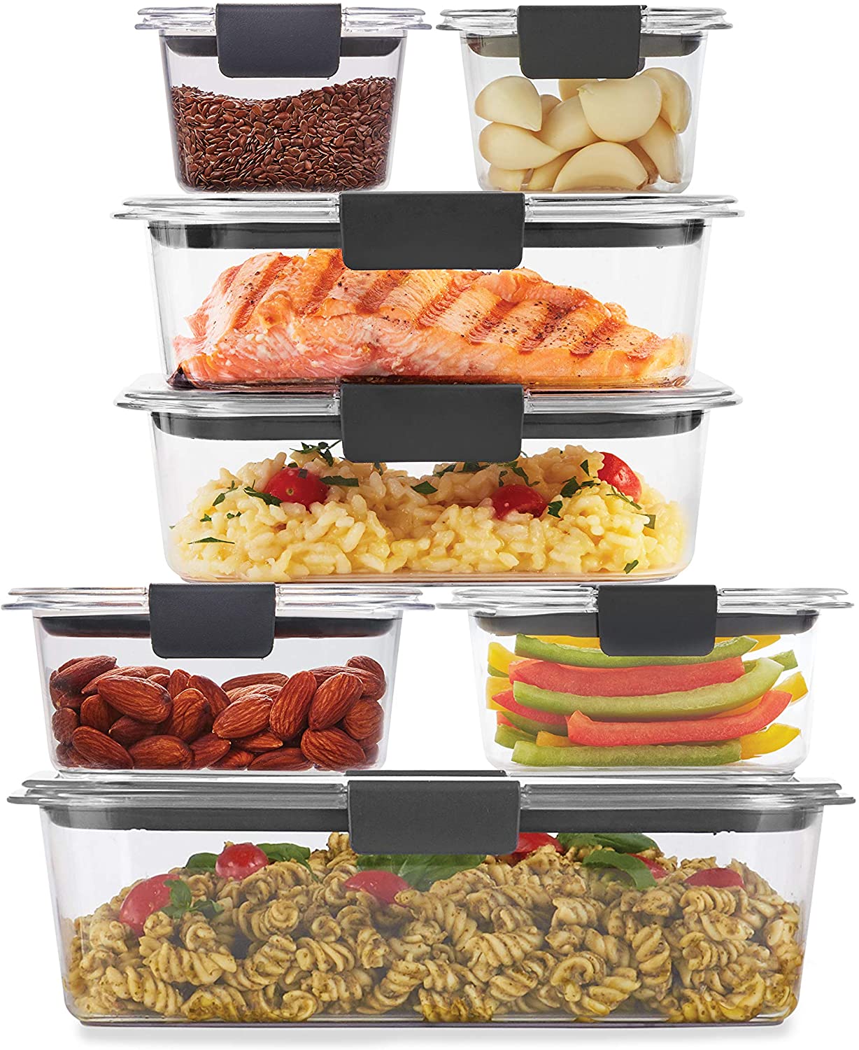 14-Piece-BPA Free, Leak Proof Food Container, Clear High